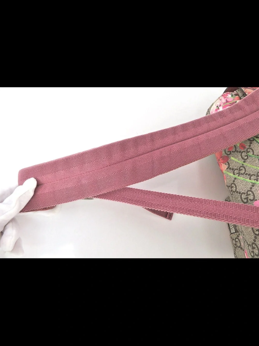 Gucci Floral GG Supreme Canvas Backpack in Pink and Green